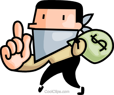 Smart Design Robber Clipart Bank Royalty Free Vector - Bank Robber Png (480x404)