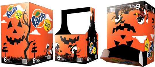 Fanta Doesn't Need To Change Much For Their Halloween - Halloween Packaging Design (600x337)