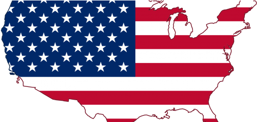 Six Dead In Flash Flood Near Utah-arizona State - Us Map With American Flag (513x239)