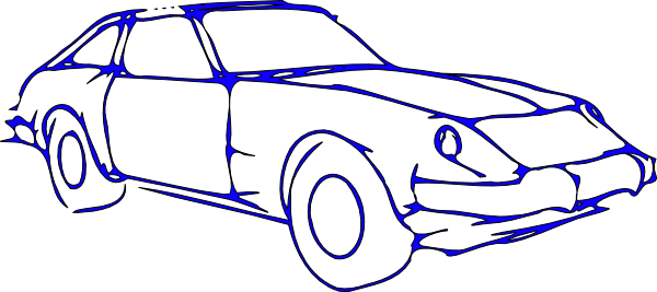 Car Outline Clip Art At Clker - Outline Of A Car (600x267)