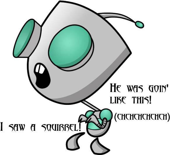 Copy Link - Invader Zim Gir Squirrel (588x574)