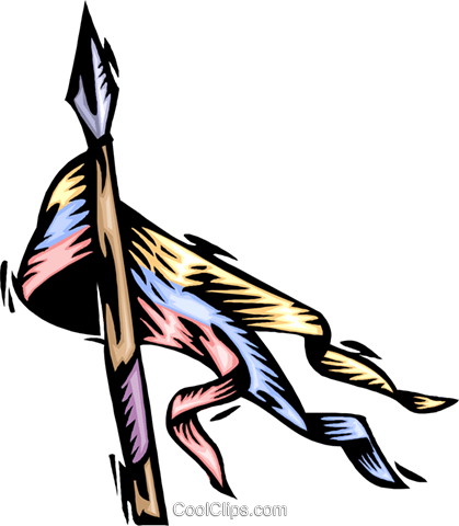 Medieval Banners Royalty Free Vector Clip Art Illustration - Medieval Flag (419x480)