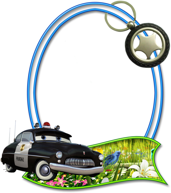 Police Clipart Frame - Cars Birthday T-shirt Lightning Mc Queen Personalized (800x800)