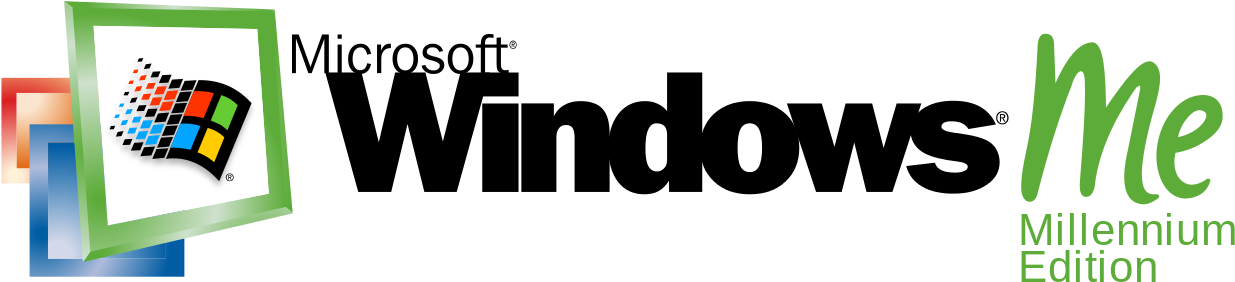 Windows Me - Microsoft Windows Me Logo (1280x366)