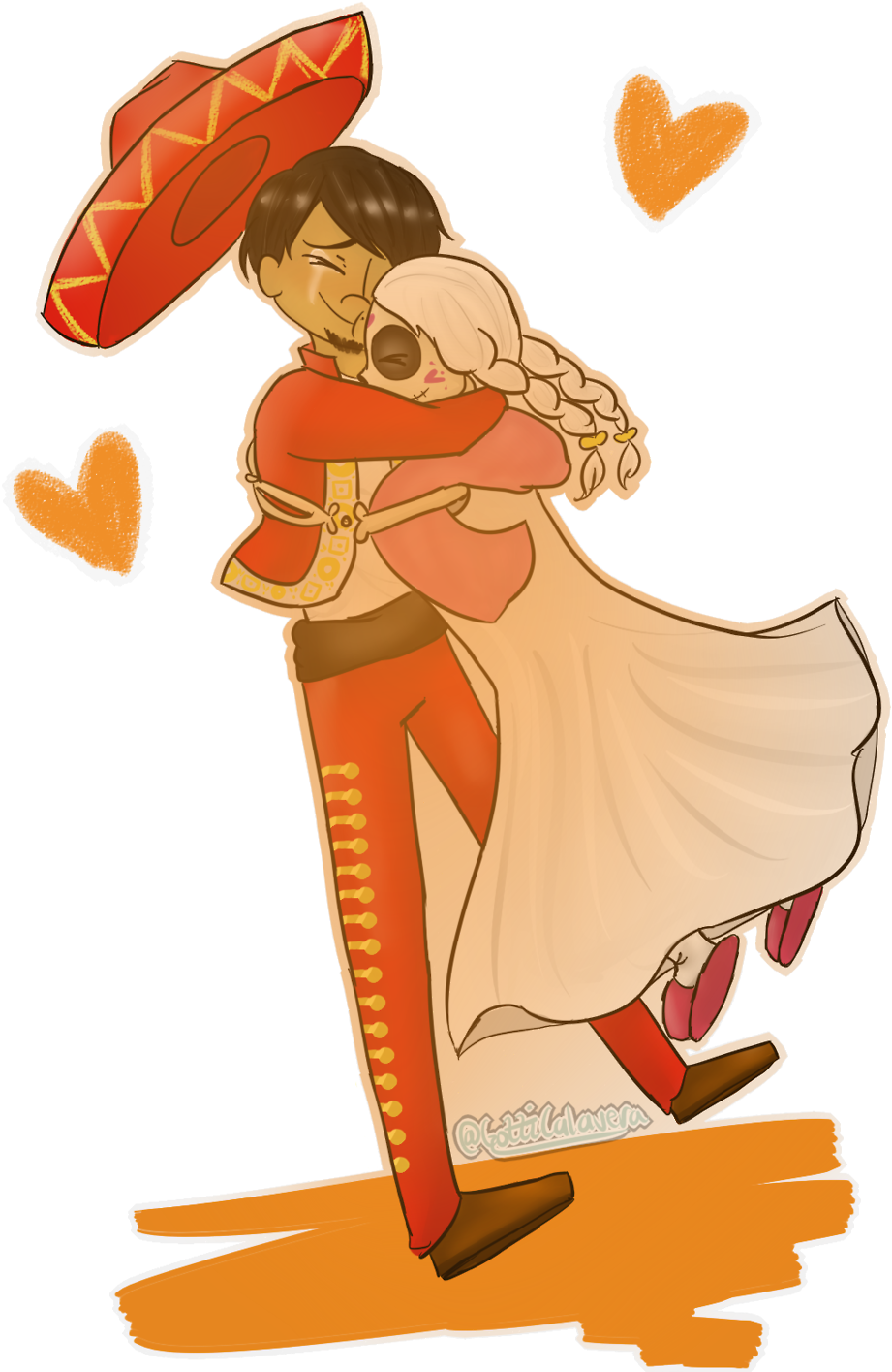 Fan Art Pixar El Corrido De Miguel Rivera - Mama Coco And Miguel Fanart (1280x1565)