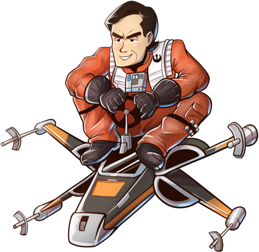 Poe Dameron Rey Fan Art Star Wars - Cartoon (942x849)