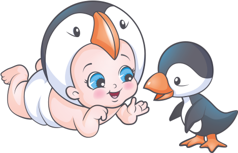 Puffin Clipart Chibi - Animal (576x495)