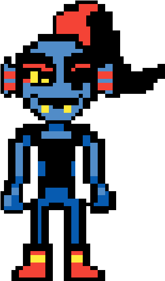 Undertale Undyne Pixel Art (337x600)