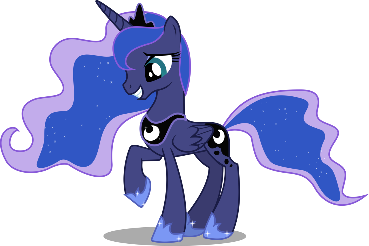 Luna Of The Night With A Smile By Canon-lb On Deviantart - Mlp Princess Luna Smiling (1280x855)
