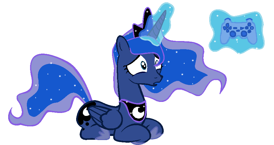 Duna364, Frown, Gamer Luna, Levitation, Magic, Princess - Mlp Gamer Luna Vector (1000x500)