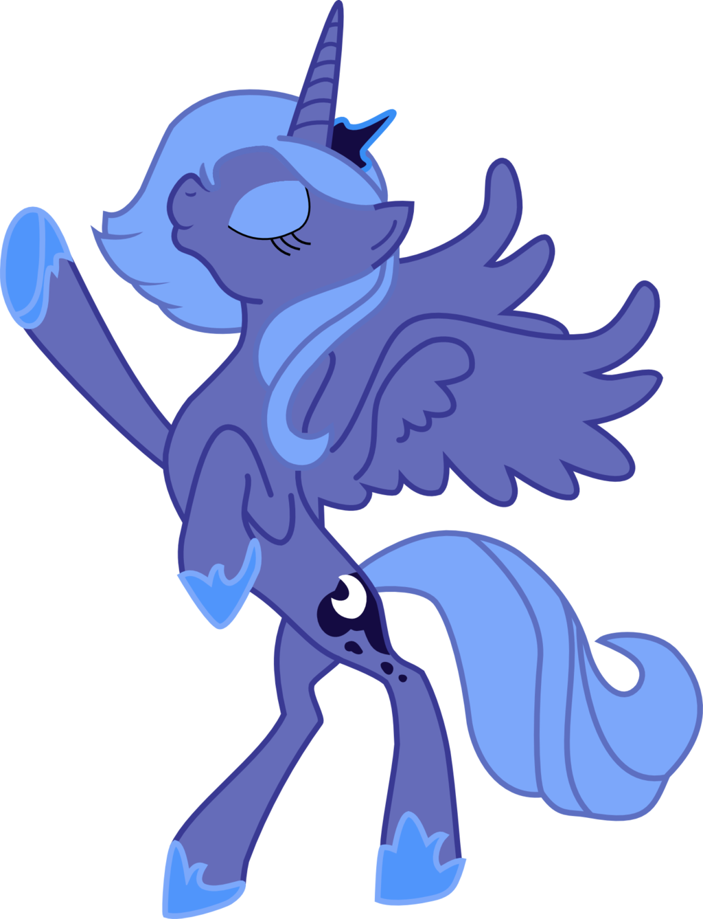 Princess Luna Vector By Risingmoondragon Princess Luna - Mlp Young Princess Luna (1024x1337)