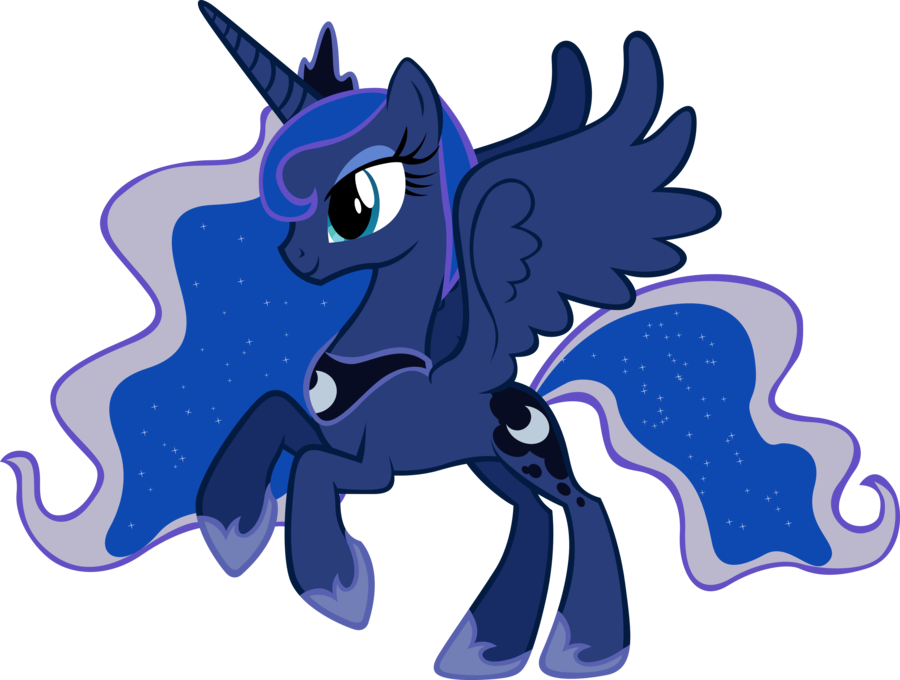 Mlp Princess Luna Vector - Little Pony Friendship Is Magic (900x680)