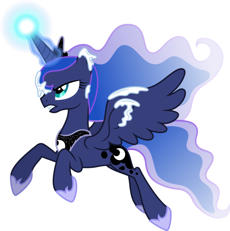 Princess Luna Against Blizzard By Chrzanek97 - Princess Luna (893x895)