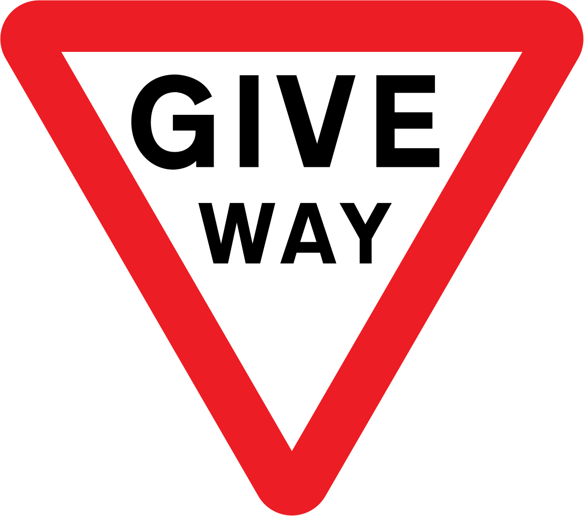 Uk Traffic Sign - Uk Road Sign Give Way (1159x1024)