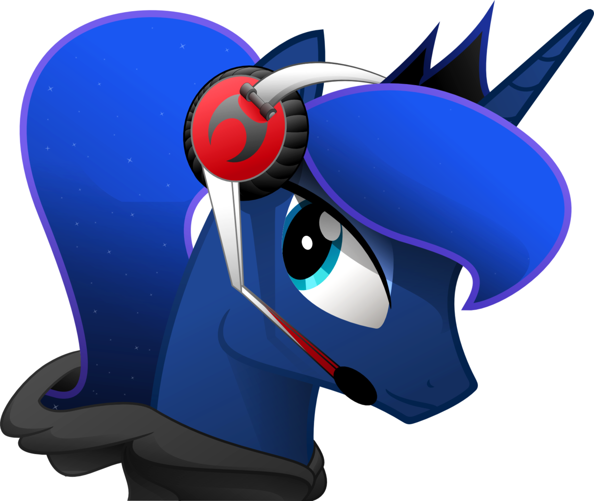 Lollipony, Clothes, Gamer Luna, Headphones, Hoodie, - Mlp Princess Luna Gamer (1212x1024)