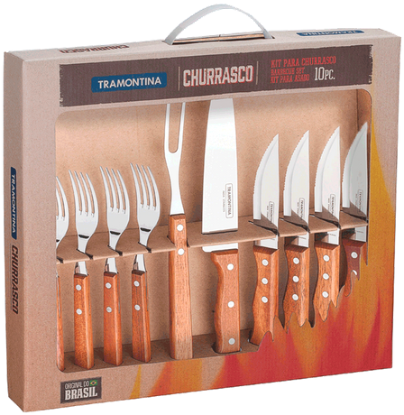 Conjunto Para Churrasco Tramontina Dynamic 22399 037 - Kit Para Churrasco 10 Pçs Dynamic C/ Lamina De Aço (550x550)