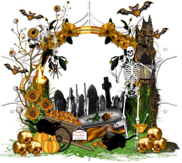 Halloween Scrapbooking Paper Paintshop Pro - Halloween Cluster Frame Png (600x600)