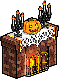 Furniture-halloween Fireplace Render - Unison League New Halloween (380x380)
