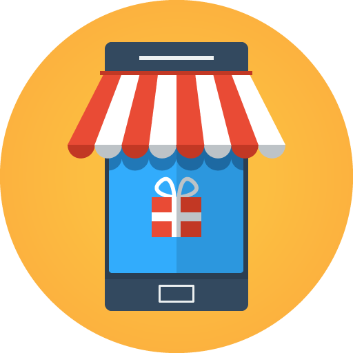 Set Up Of Shopify E-commerce - Smartphone Store Icon (512x512)