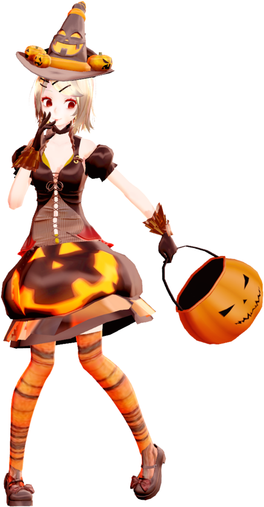 Halloween Rin - Mmd Tda Halloween Rin (1024x1024)