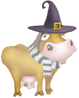 Cow Halloween - Hay Day Halloween Animals (356x377)