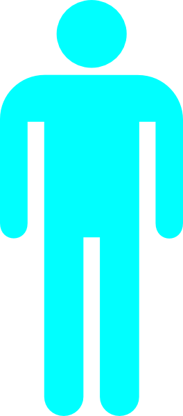 Person Clipart Silhouette Blue (264x598)