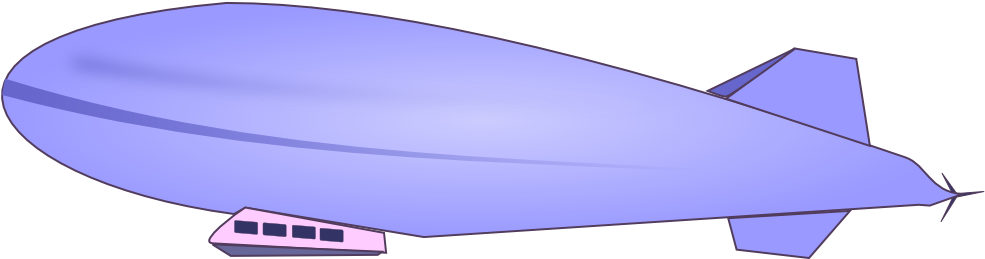 Blimp Clip Art - Zeppelin Clipart (999x285)