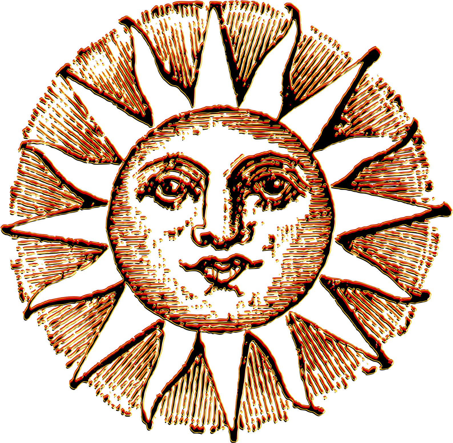 Vintage Sun 05 - Sun And Moon Drawing (1697x2400)