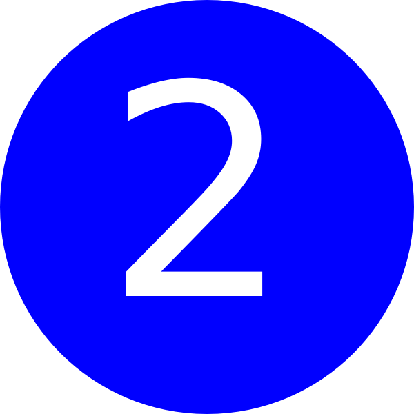How To Set Use Number 2 Blue Background Svg Vector - Number 2 With No Background (600x600)