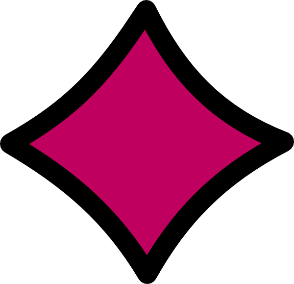 Diamond Brown Black Outline Clip Art At Clkercom Vector - Clip Art (600x579)