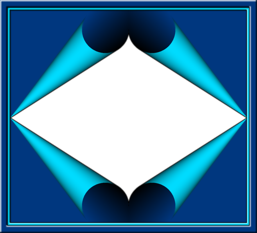 Blue Curled Paper Frame Stock By Venicet - Cadre (900x816)
