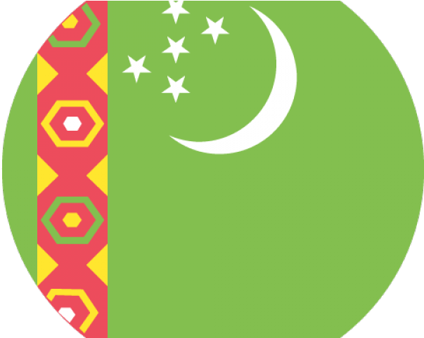 Turkmenistan Flag Clipart Stock - Circle (640x480)