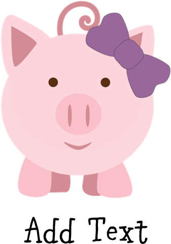 Favorite - Customizable Cute Girl Pig Throw Blanket (700x700)