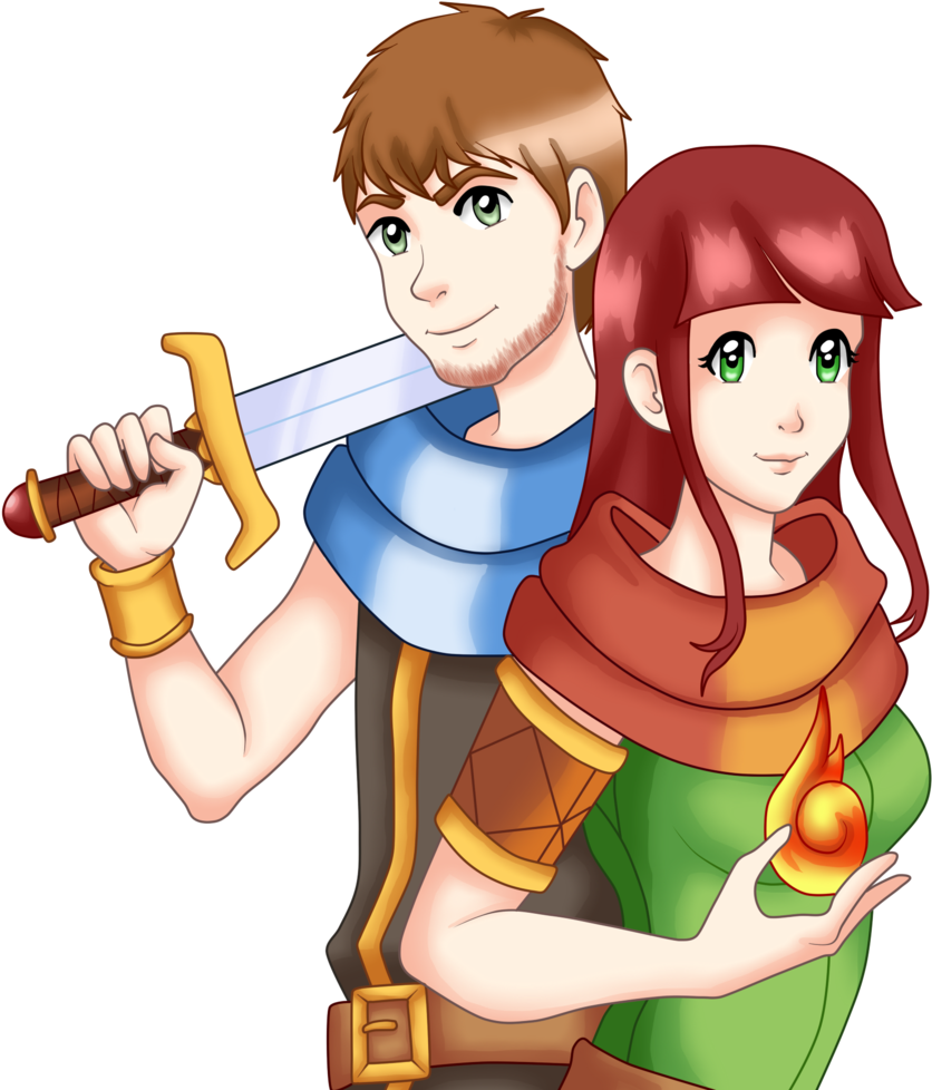 Antonia And Boeserich Secrets Of Grindea By Nojiko444 - Secrets Of Grindea Png (1024x1024)