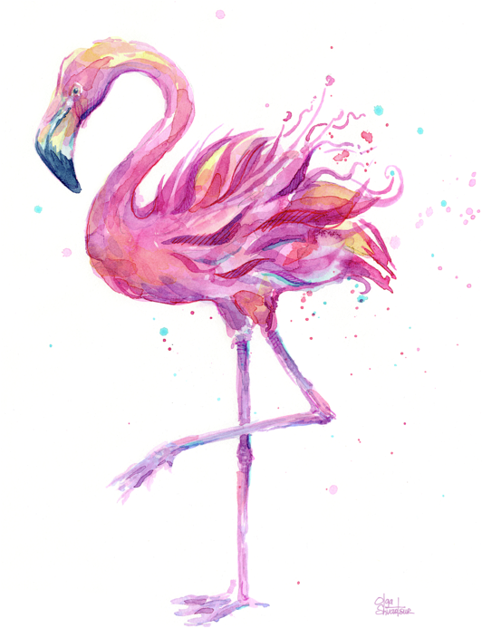 Click And Drag To Re-position The Image, If Desired - Flamingo Watercolor Png (531x700)