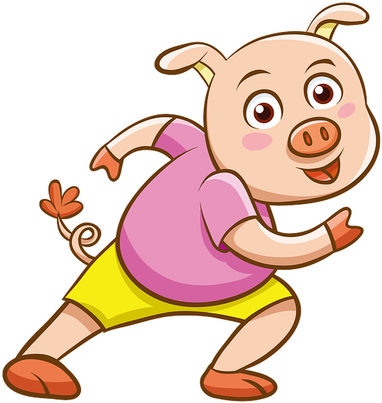 Pig Roast Clipart 4, Buy Clip Art - Cartoon Pig (607x720)