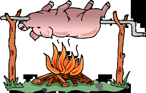 Pig Roast - Pig On A Spit (500x320)
