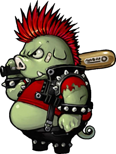 Rude Funky Orc - Cartoon (379x500)