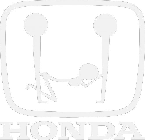 Please Note That The White Image Is A White Sticker - Honda Logo Black And White (500x483)