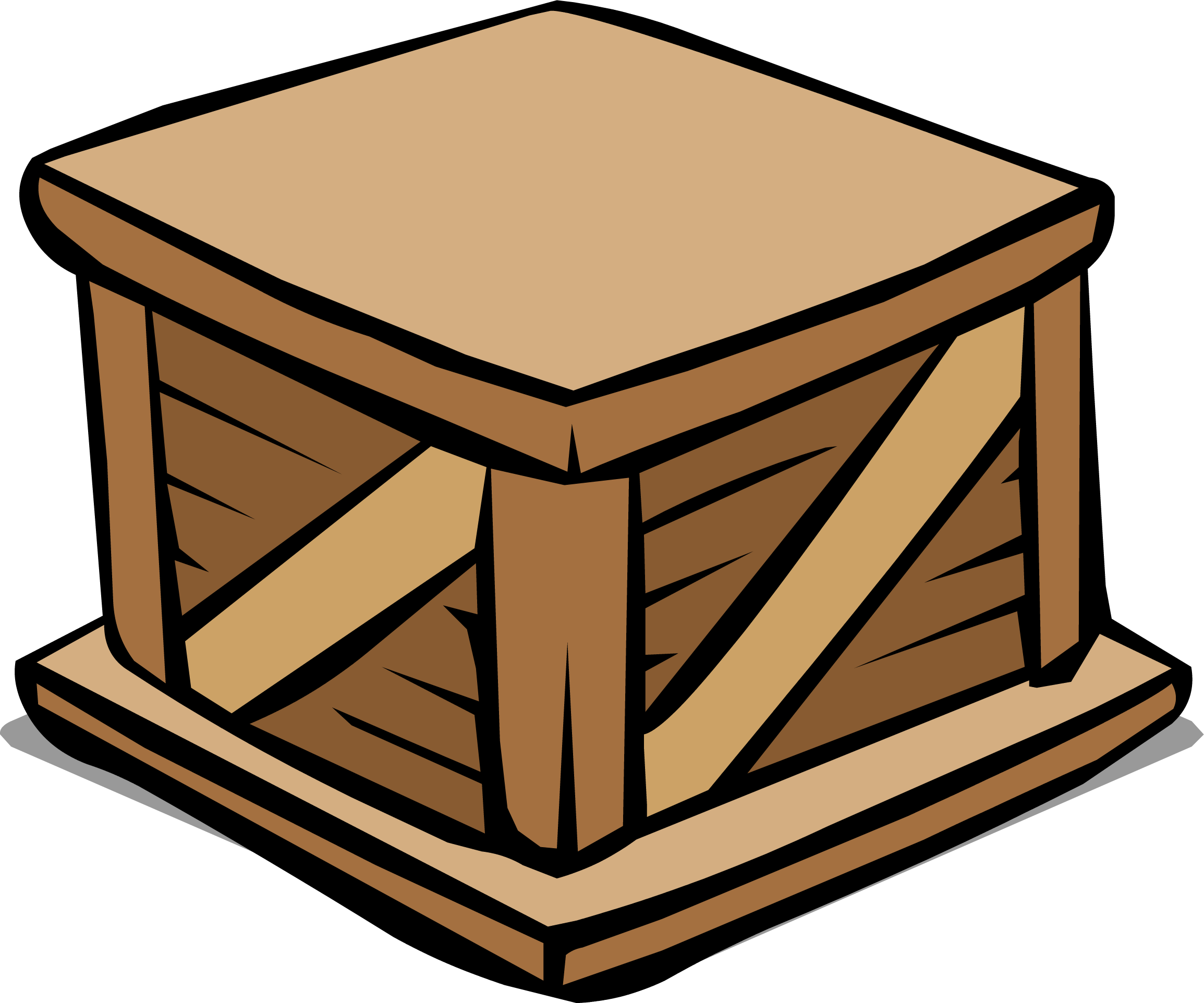 Wooden Crate Sprite 002 - Wooden Box (2309x1924)