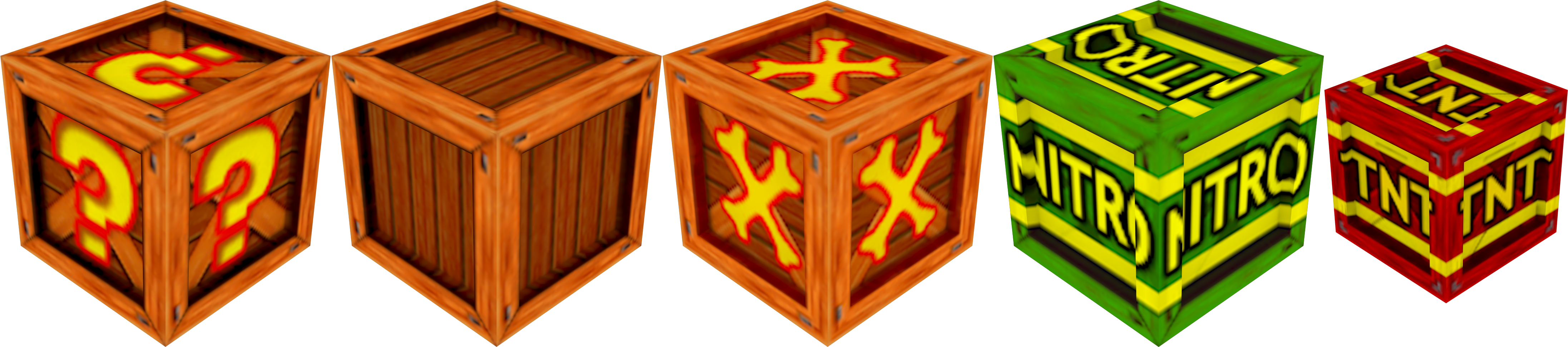 Crates Model By Crasharki - Crash Nitro Kart Weapon (4386x970)