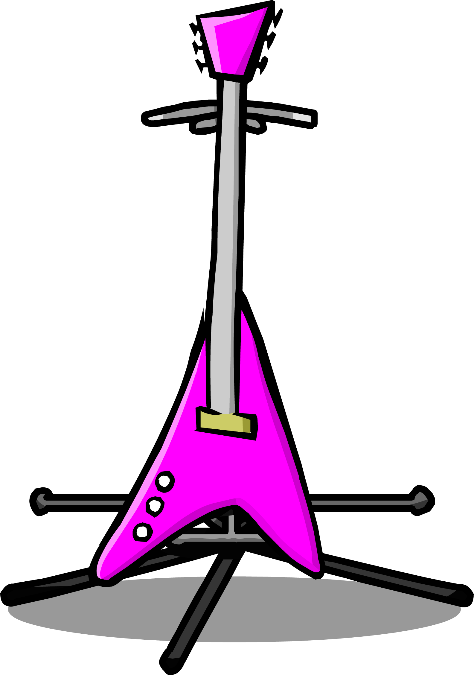 Guitar Stand Id 413 Sprite 003 - Club Penguin Red Electric Guitar (1585x2256)