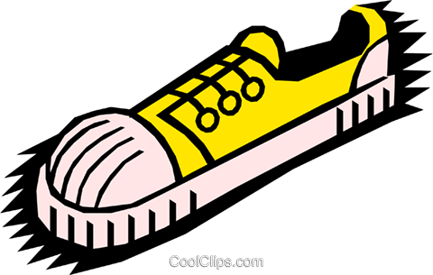 Running Shoes Royalty Free Vector Clip Art Illustration - Running Shoes Royalty Free Vector Clip Art Illustration (480x305)