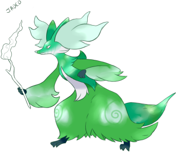 Rare Variant Of Delphox, Their Fur Is Very Rich In - Mineral (400x340)