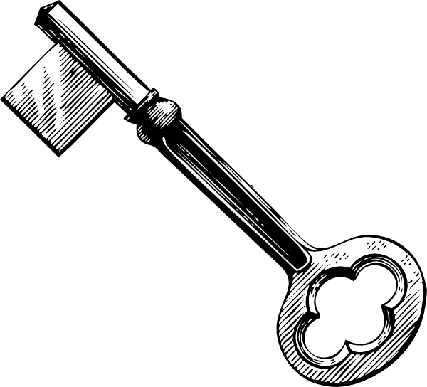 Skeleton Key Clipart - Skeleton Key Clip Art (600x544)