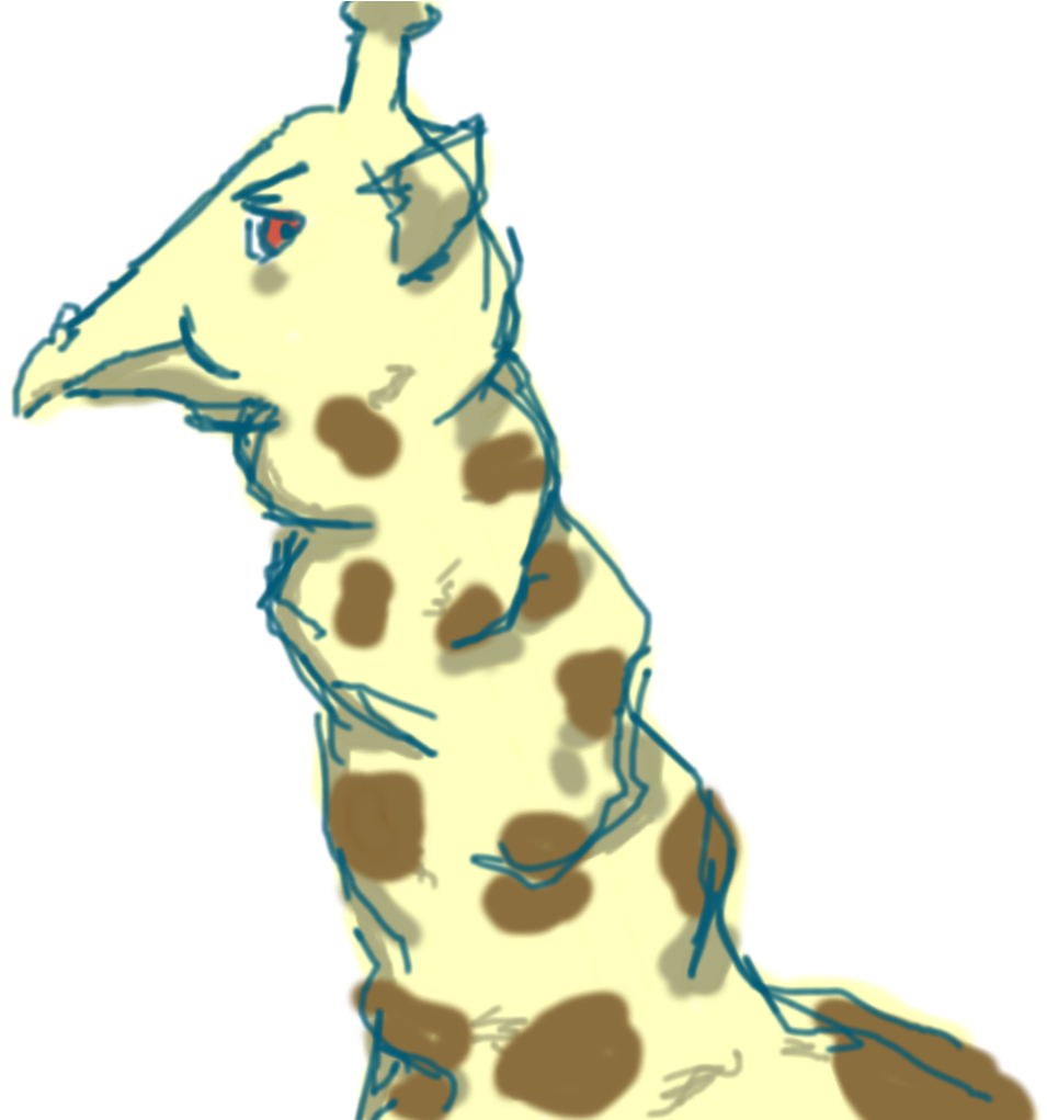 Fat Giraffe Drawing - Giraffe (1350x1020)
