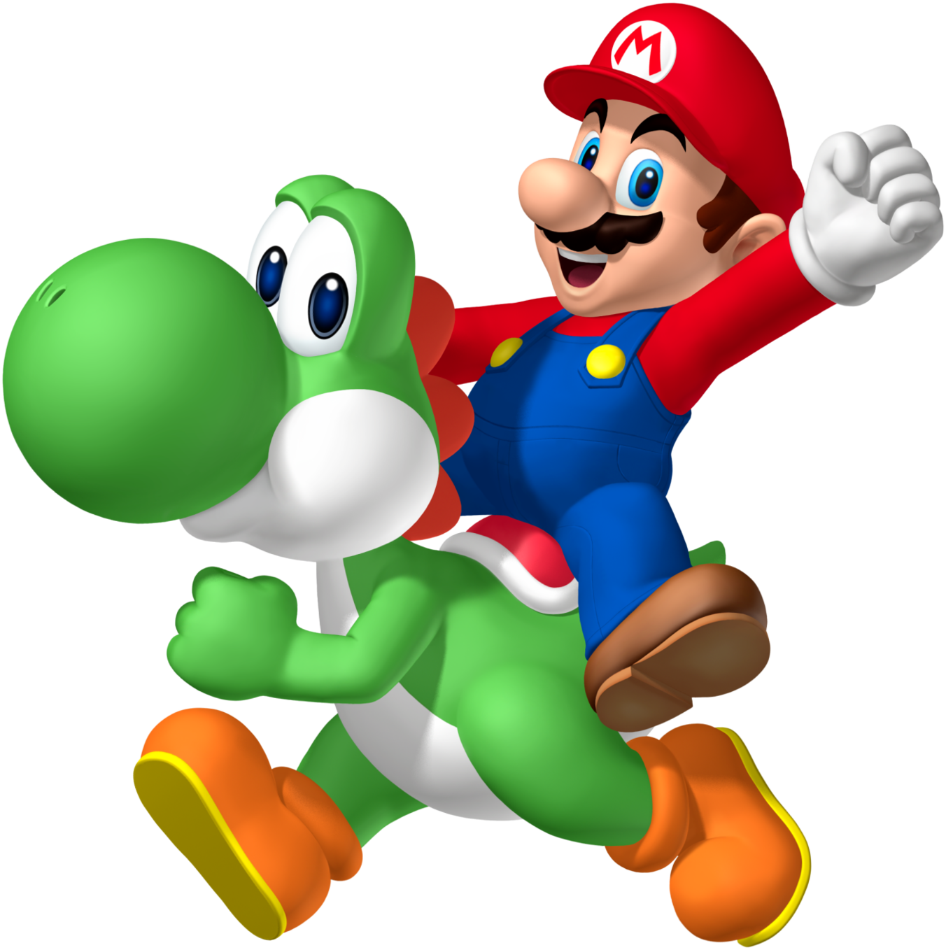 Image Mario Riding Yoshi Png Fantendo The Video Game - Mario Bros Png (1352x1358)