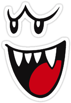 Boo Face - - Super Mario Ghost Face (375x360)