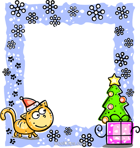 Christmas Frame Royalty Free Vector Clip Art Illustration - Christmas Frame Royalty Free Vector Clip Art Illustration (455x480)