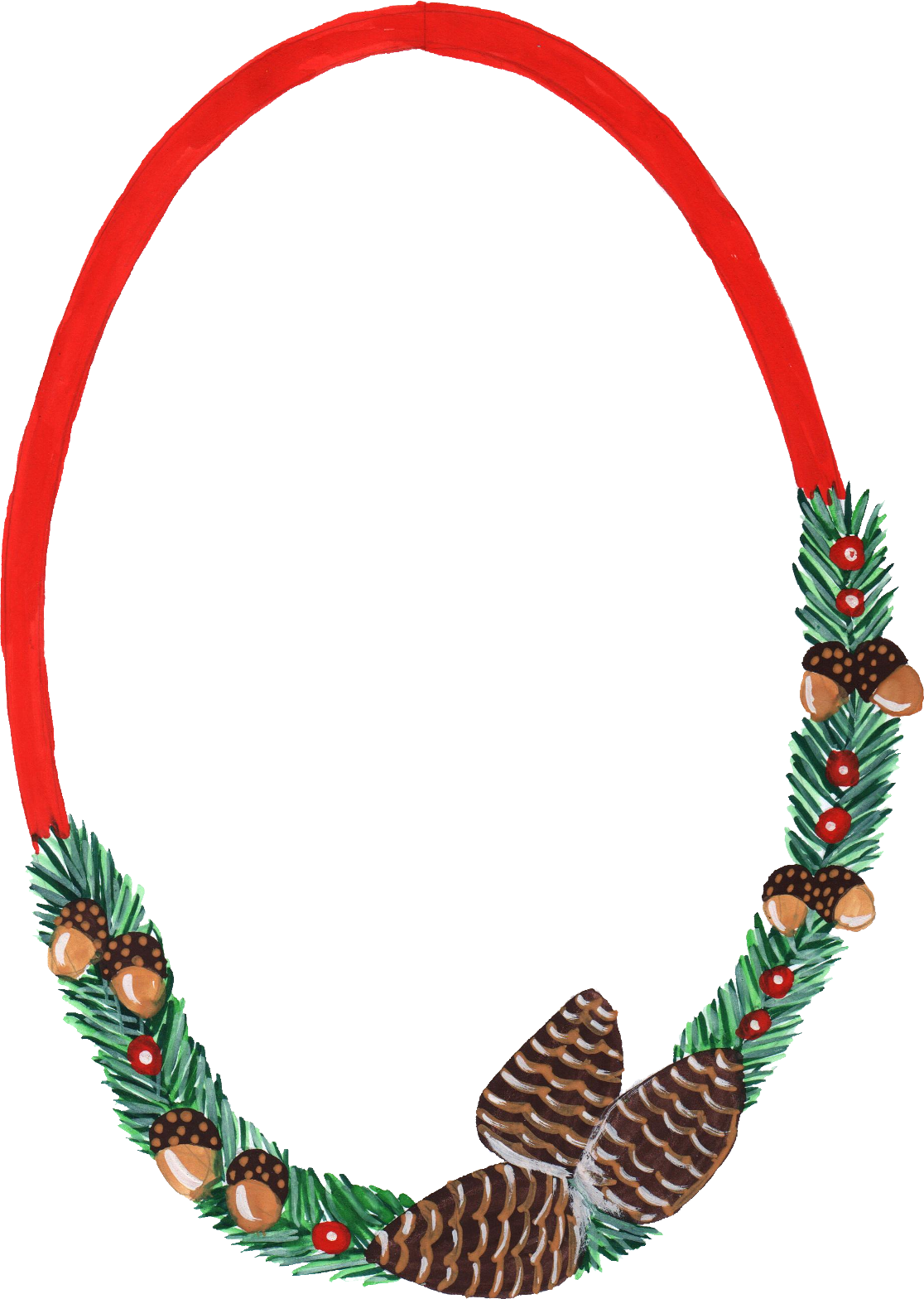Free Download - Oval Frame Christmas (1116x1568)